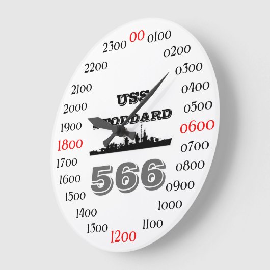 USS Stoddard (DD-566) Große Wanduhr (Winkel)