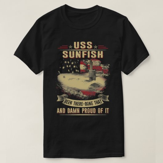 USS Sunfish (SSN649) T-Shirt (Design vorne)