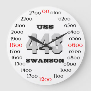 USS Swanson (DD-443) Große Wanduhr