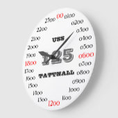 USS Tattnall (DD-125) Große Wanduhr (Winkel)
