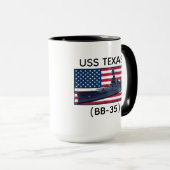 USS Texas (BB-35) Tasse (VorderseiteRechts)