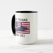 USS Texas (BB-35) Tasse (Vorderseite Links)