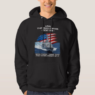 USS The Sullivans DDG-68 Destroyer Ship USA Flag V Hoodie
