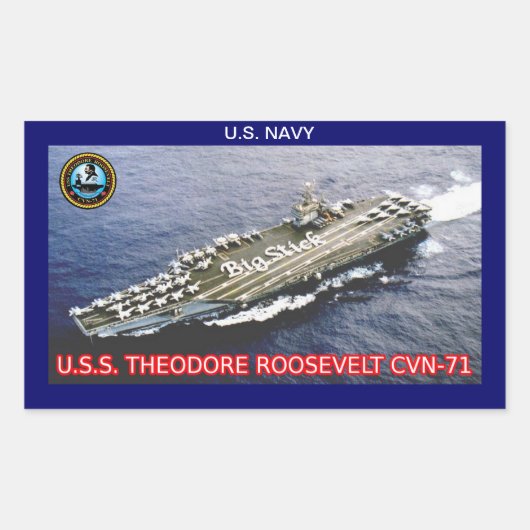USS Theodore Roosevelt CVN-71 Sticker (Vorderseite)