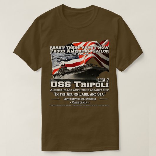 USS Tripoli LHA7 T-Shirt (Design vorne)