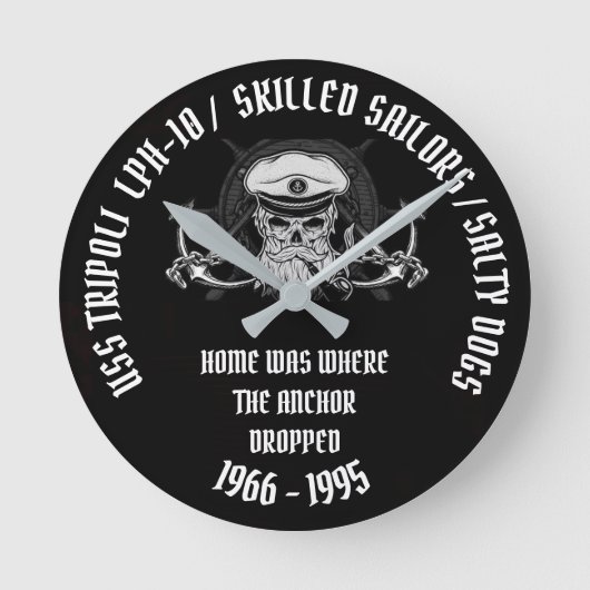 USS TRIPOLI (LPH-10) RUNDE WANDUHR (Vorderseite)