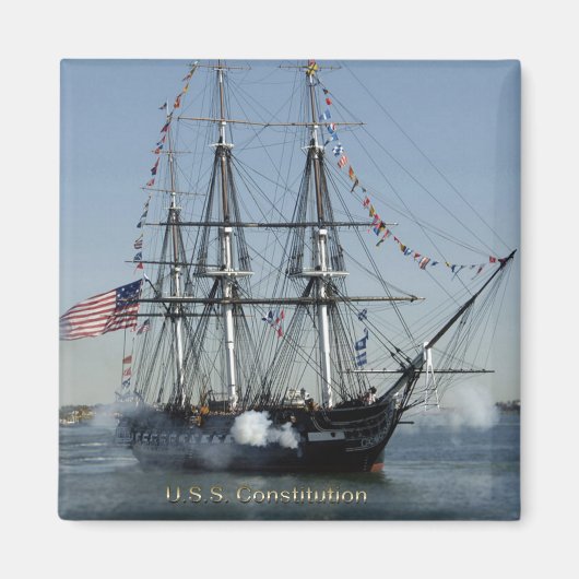 USS Verfassung Firing Cannons Magnet (Vorne)