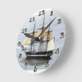 USS Verfassung Runde Wanduhr (Winkel)