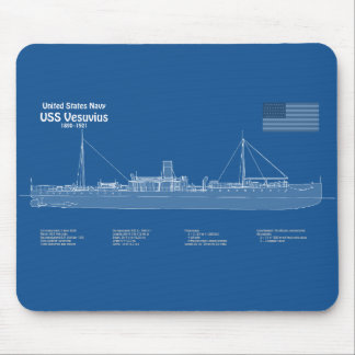 USS Vesuvius - Schiffs-Blueprint-Pläne ABD Mousepad