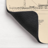 USS Vesuvius - Schiffs-Blueprint-Pläne SD Mousepad (Ecke)