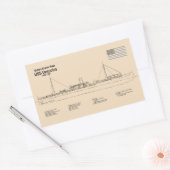 USS Vesuvius - Schiffs-Blueprint-Pläne SD Rechteckiger Aufkleber (Umschlag)