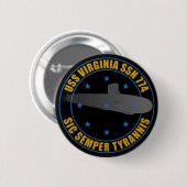 USS Virginia Button (Vorne & Hinten)