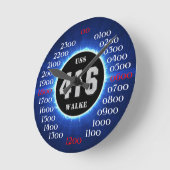 USS Walke (DD-416) Runde Wanduhr (Winkel)