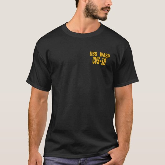 USS Wasp CVS-18 Flugzeugträger Veterans Day Fron T-Shirt (Vorderseite)