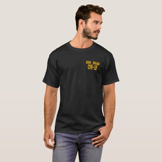 USS Wasp CVS-18 Flugzeugträger Veterans Day Fron T-Shirt (Vorne ganz)