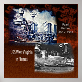 USS West Virgina, Pearl Harbor 1941 Poster