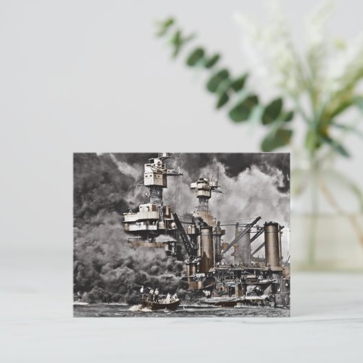 USS West Virginia Postkarte (Stehend Vorderseite)