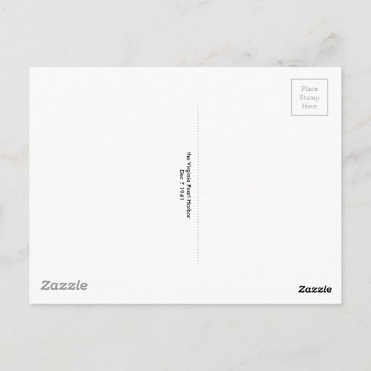 USS West Virginia Postkarte (Rückseite)