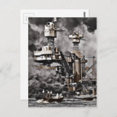 USS West Virginia Postkarte (Vorne/Hinten)