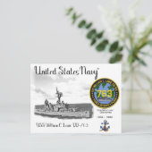 USS WILLIAM C. LAWE DD-763 DESTROYER POSTKARTE (Stehend Vorderseite)