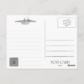 USS WILLIAM R. RUSH DDR-714 RADAR PICKET POSTCARD POSTKARTE (Rückseite)