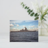 USS Wisconsin (BB-64) Postkarte (Stehend Vorderseite)