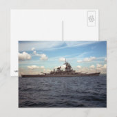 USS Wisconsin (BB-64) Postkarte (Vorne/Hinten)