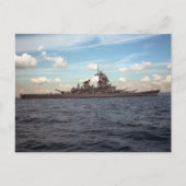 USS Wisconsin (BB-64) Postkarte (Vorderseite)
