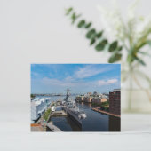 USS Wisconsin (BB-64) Postkarte (Stehend Vorderseite)