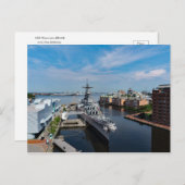 USS Wisconsin (BB-64) Postkarte (Vorne/Hinten)