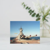 USS Wisconsin (BB-64) Postkarte (Stehend Vorderseite)