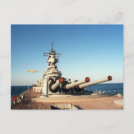 USS Wisconsin (BB-64) Postkarte (Vorderseite)