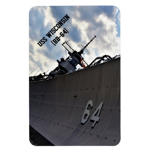 USS Wisconsin (BB-64) ~ US Militärisches Schlachts Magnet (Vertikal)