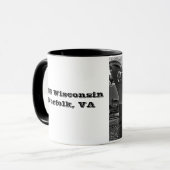 USS Wisconsin Kaffee-Tasse Tasse (Vorderseite Links)