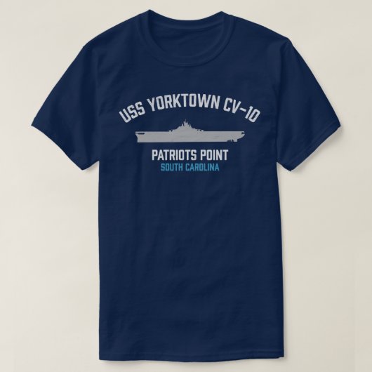 USS Yorktown CV10 Patriots Point Mount Pleasant SC T-Shirt (Design vorne)