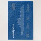 USS Zumwalt - Schiffs-Blueprint Pläne ABD Puzzle (Vertikal)