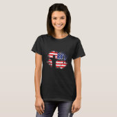 USsa Archery Us Flag Archer Compound Bow 2 T-Shirt (Vorne ganz)