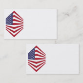 USsa Flag Corner Business Cards Visitenkarte (Vorne/Hinten)