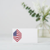 USsa Flag Corner Business Cards Visitenkarte (Stehend Vorderseite)