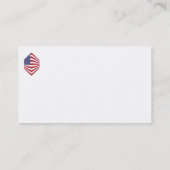 USsa Flag Corner Business Cards Visitenkarte (Rückseite)