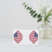 USsa Flag Corner Business Cards Visitenkarte (Stehend Vorderseite)