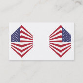 USsa Flag Corner Business Cards Visitenkarte (Rückseite)