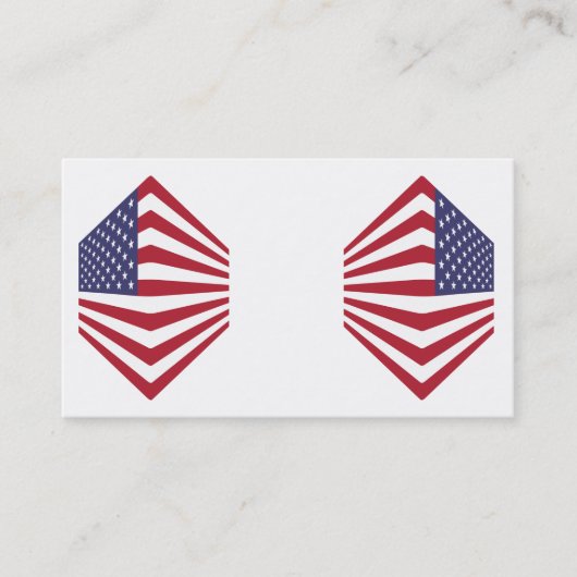 USsa Flag Corner Business Cards Visitenkarte (Vorderseite)