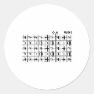 USsa UK Allied WW2 Warplane Erkennungs-Diagramm Runder Aufkleber