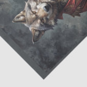 Ussar Wolf in viktorianischer militärischer Unifor Seidenpapier (Ausschnitt)