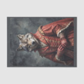 Ussar Wolf in viktorianischer militärischer Unifor Seidenpapier (Vorderseite)