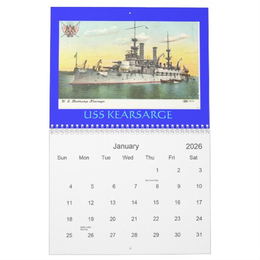 ussconnecticutspeed, GROSSE WEISSE FLOTTE, Ca Kalender (Jan 2026)