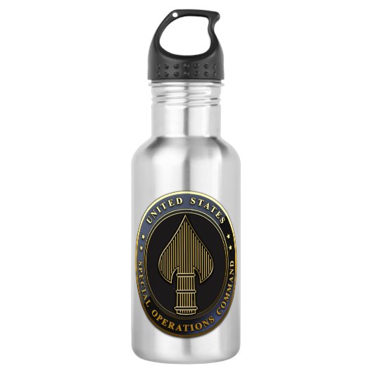 USSOCOM-Symbol Edelstahlflasche (Vorderseite)