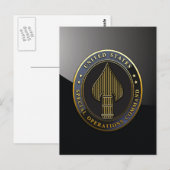 USSOCOM-Symbol Postkarte (Vorne/Hinten)