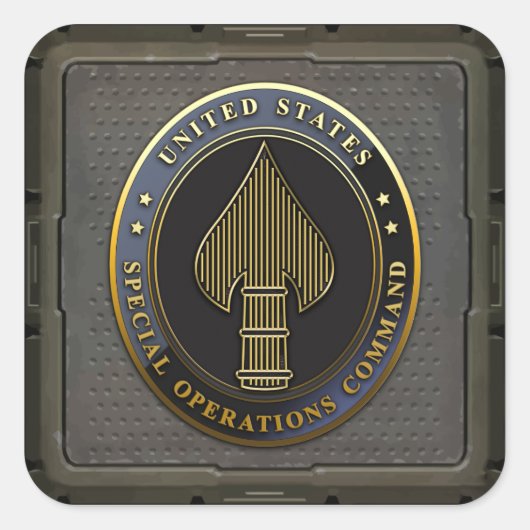 USSOCOM-Symbol Quadratischer Aufkleber (Vorderseite)